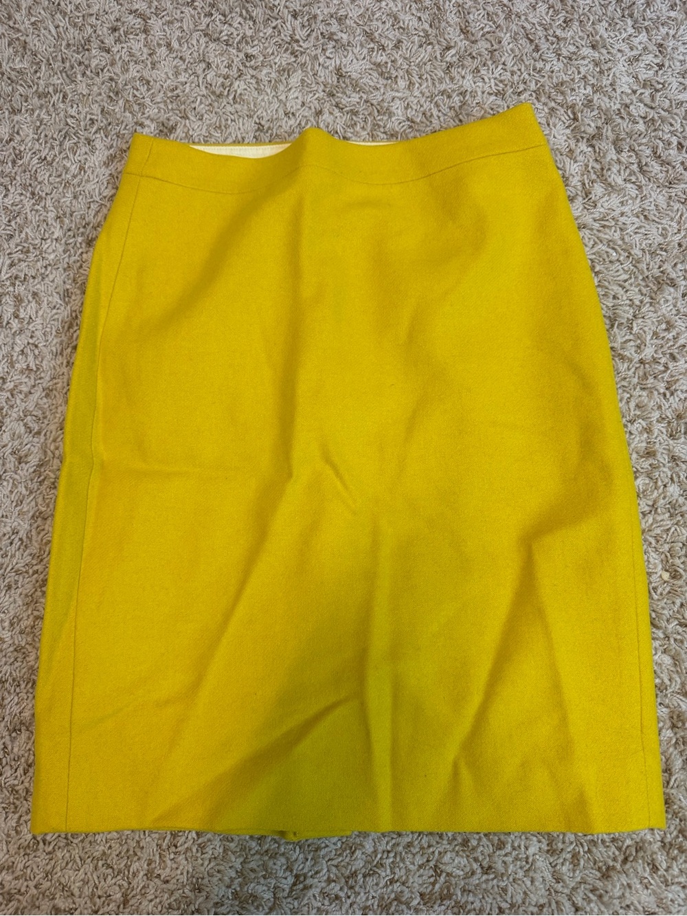 J. Crew Mustard Yellow Wool Pencil Skirt